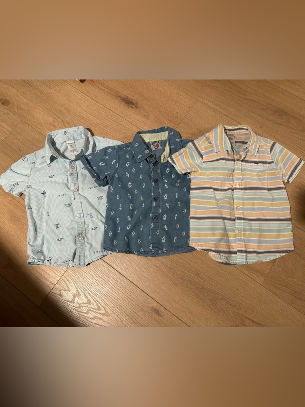 Toddler Short-Sleeve Button-Up Shirts-24 month/2T bundle